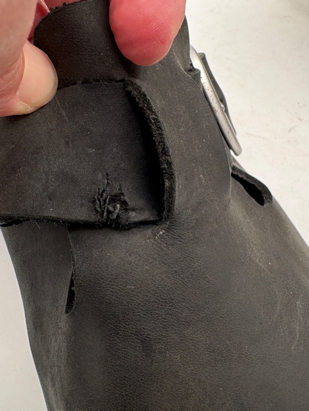 Birkenstock Papillio Fanny Big Buckle Black Oiled Leather Wedge Sz - Picture 11 of 15
